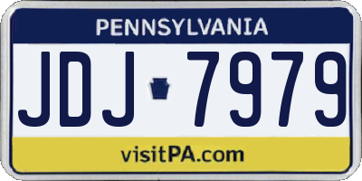 PA license plate JDJ7979
