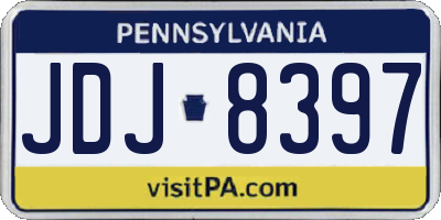 PA license plate JDJ8397