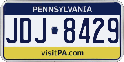 PA license plate JDJ8429