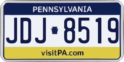 PA license plate JDJ8519