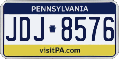 PA license plate JDJ8576