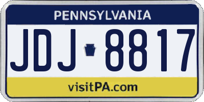 PA license plate JDJ8817