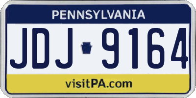 PA license plate JDJ9164