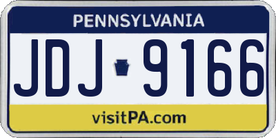 PA license plate JDJ9166