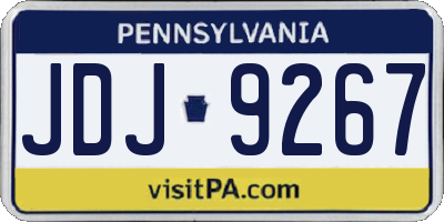 PA license plate JDJ9267
