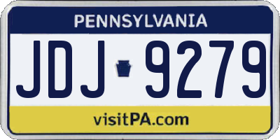 PA license plate JDJ9279