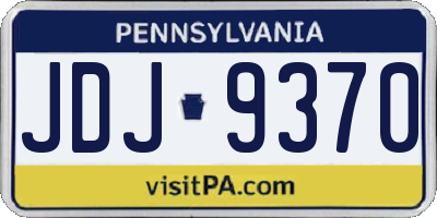 PA license plate JDJ9370