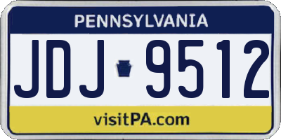 PA license plate JDJ9512