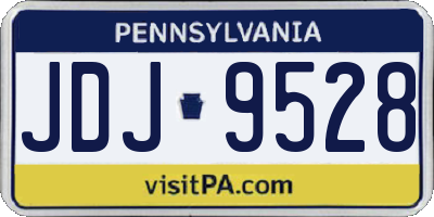 PA license plate JDJ9528