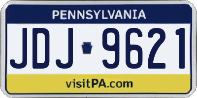 PA license plate JDJ9621