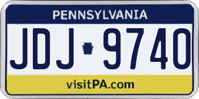 PA license plate JDJ9740