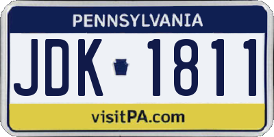 PA license plate JDK1811