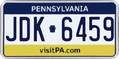 PA license plate JDK6459