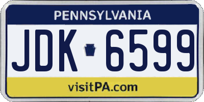 PA license plate JDK6599