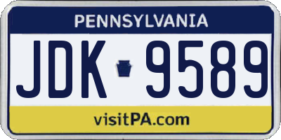 PA license plate JDK9589