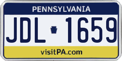 PA license plate JDL1659