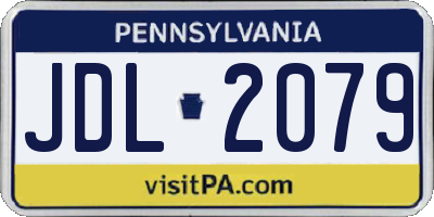 PA license plate JDL2079