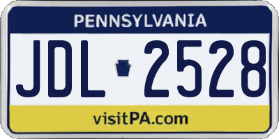 PA license plate JDL2528