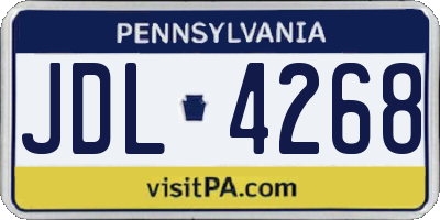 PA license plate JDL4268