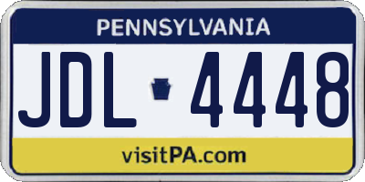 PA license plate JDL4448