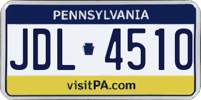 PA license plate JDL4510