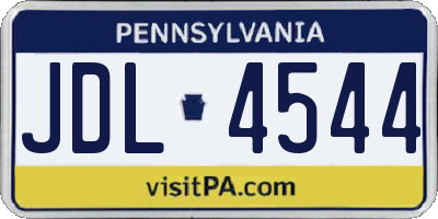 PA license plate JDL4544