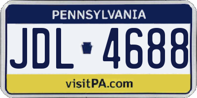 PA license plate JDL4688