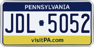 PA license plate JDL5052