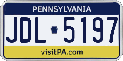 PA license plate JDL5197
