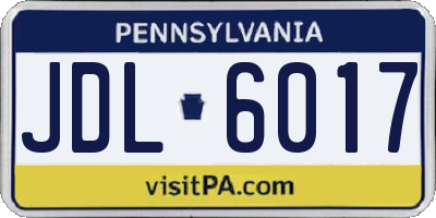 PA license plate JDL6017