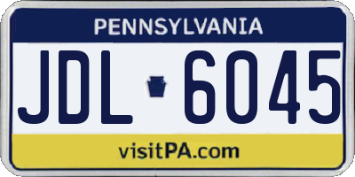 PA license plate JDL6045