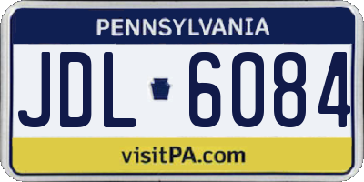 PA license plate JDL6084