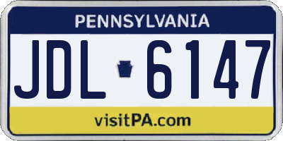 PA license plate JDL6147