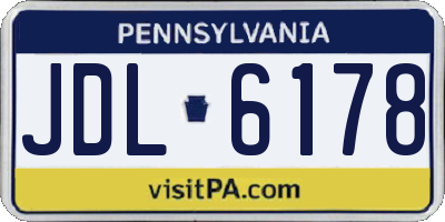 PA license plate JDL6178