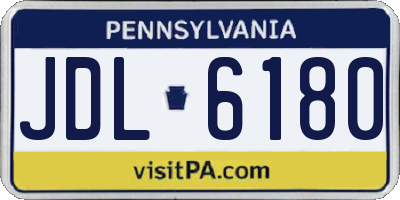 PA license plate JDL6180