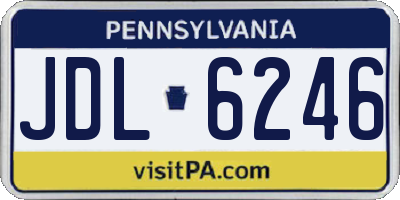 PA license plate JDL6246