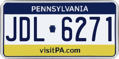 PA license plate JDL6271