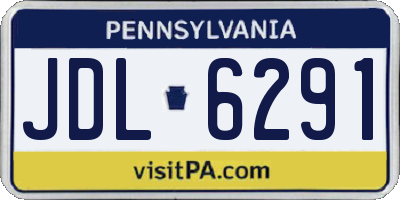 PA license plate JDL6291