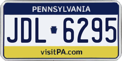 PA license plate JDL6295