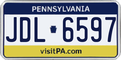 PA license plate JDL6597