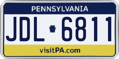 PA license plate JDL6811