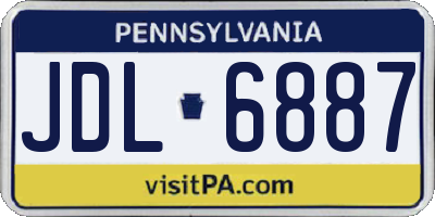 PA license plate JDL6887