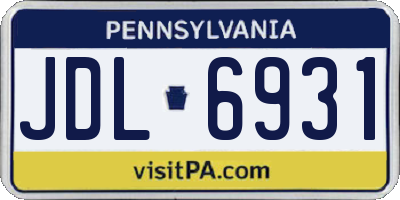 PA license plate JDL6931