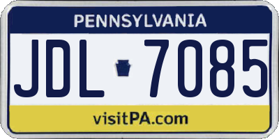 PA license plate JDL7085