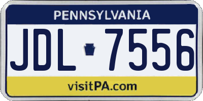 PA license plate JDL7556