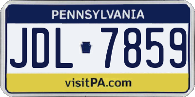 PA license plate JDL7859
