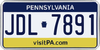 PA license plate JDL7891