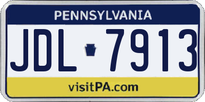 PA license plate JDL7913