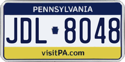 PA license plate JDL8048