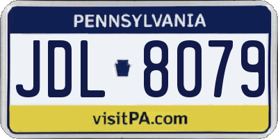 PA license plate JDL8079
